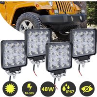 Uisebrt - led Arbeitsscheinwerfer 12V led Zusatzscheinwerfer 4 x 48W - Offroad Auto Scheinwerfer Reflektor Flutlicht Rückfahrscheinwerfer IP67 Uisebrt - led Arbeitsscheinwerfer 12V led Zusatzscheinwerfer 4 x 48W - Offroad Auto Scheinwerfer Reflektor Flutlicht Rückfahrscheinwerfer IP67 von UISEBRT