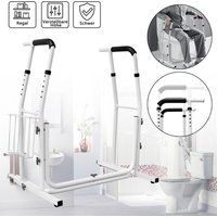UISEBRT Mobile Aufstehhilfe Höhenverstellbar - WC Toiletten Stützgestell Haltegriff Rutschfest mit Ablagekorb, Toilettenstützgestell für Bad, UISEBRT Mobile Aufstehhilfe Höhenverstellbar - WC Toiletten Stützgestell Haltegriff Rutschfest mit Ablagekorb, Toilettenstützgestell für Bad, von UISEBRT