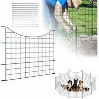 Teichzaun Steckzaun Gartenzaun Metall 10 Stück Zaunelemente&12 Befestigungsstäben, UV-Beständigkeit Dekorativer Gitterzaun Set für Kleintier, Teichzaun Steckzaun Gartenzaun Metall 10 Stück Zaunelemente&12 Befestigungsstäben, UV-Beständigkeit Dekorativer Gitterzaun Set für Kleintier, von UISEBRT