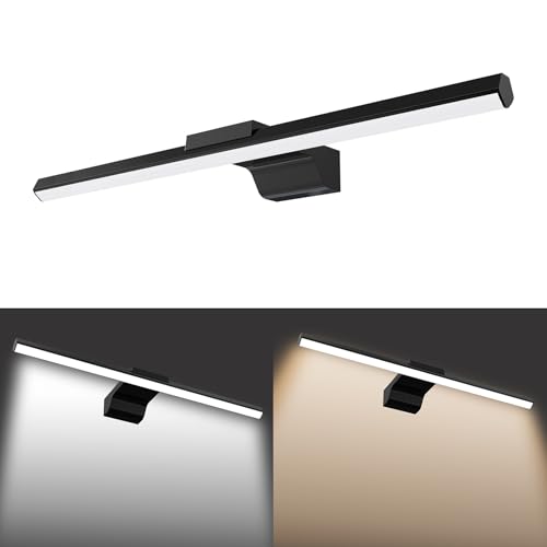 UISEBRT 10W 40cm Spiegellampe Badezimmer, Badlampe Wand, Spiegelleuchte Bad mit 700LM, Schwarz Badezimmer Lampe Modern IP44 Schrankleuchte für Wandbeleuchtung und Spiegel Beleuchtung, Typ B Kaltweiß UISEBRT 10W 40cm Spiegellampe Badezimmer, Badlampe Wand, Spiegelleuchte Bad mit 700LM, Schwarz Badezimmer Lampe Modern IP44 Schrankleuchte für Wandbeleuchtung und Spiegel Beleuchtung, Typ B Kaltweiß von UISEBRT
