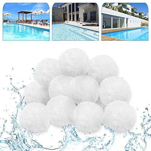 UISEBRT 2100g Filterbälle Pool für sandfilteranlage - Filterballs Sandfilter ersetzen 75kg Filtersand, Geeignet für Schwimmbad, Filterpumpe (2100g) von UISEBRT