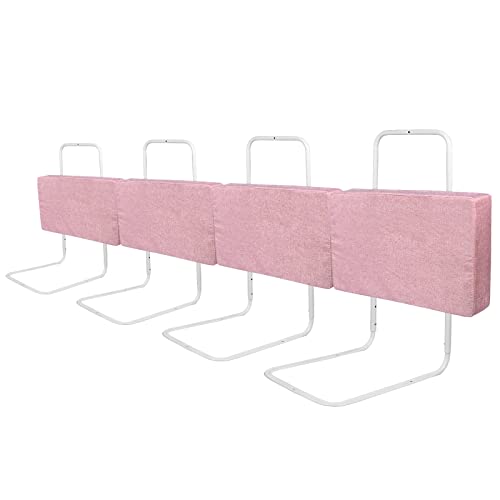 UISEBRT 4 Stück Bettgitter 50cm Rausfallschutz Bett, Bettschutzgitter für Kinder 5-Loch Höhenverstellbar Kinderbettgitter Sicherheitsschutz für Kleinkinder, Babys und Kinder, 200cm, Rosa von UISEBRT