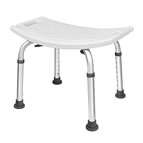 UISEBRT Duschhocker Badhocker Höhenverstellbar 38-53cm 136kg - Duschstuhl Duschsitz für Senioren, Kinder,Menschen mit Behinderungen (Duschhocker Höhenverstellbar - 2) von UISEBRT