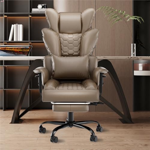 UISEBRT Ergonomischer Chefsessel mit Fußstütze,150° Verstellbaren Armlehnen & 126-136cm Höhenverstellbar Bürostuhl aus PU, Belastbarkeit 150 kg für Büro, Home & Gaming,Braun UISEBRT Ergonomischer Chefsessel mit Fußstütze,150° Verstellbaren Armlehnen & 126-136cm Höhenverstellbar Bürostuhl aus PU, Belastbarkeit 150 kg für Büro, Home & Gaming,Braun von UISEBRT