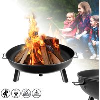 UISEBRT Feuerschale 80cm - Feuerstelle mit Griffen and 3 Füßen für Draußen Terrasse Garten Balkon UISEBRT Feuerschale 80cm - Feuerstelle mit Griffen and 3 Füßen für Draußen Terrasse Garten Balkon von UISEBRT