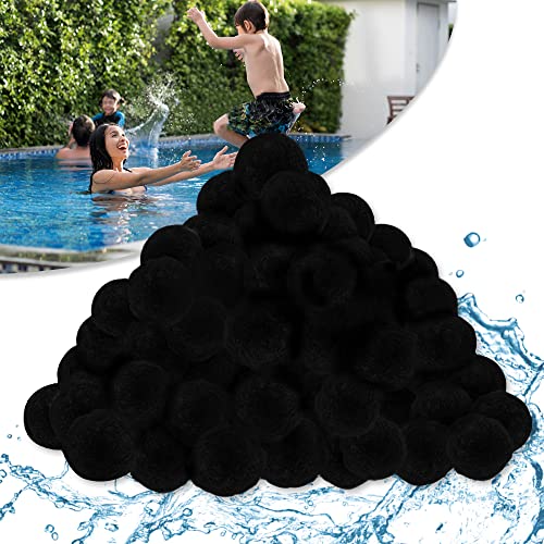 UISEBRT Filterbälle Pool 1400g - Filter Balls Sandfilter ersetzen 50kg Filtersand,Schwarz von UISEBRT
