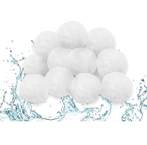 UISEBRT Filterbälle Pool 500g - Filter Balls Sandfilter ersetzen 25kg Filtersand (500g,Weiß) von UISEBRT