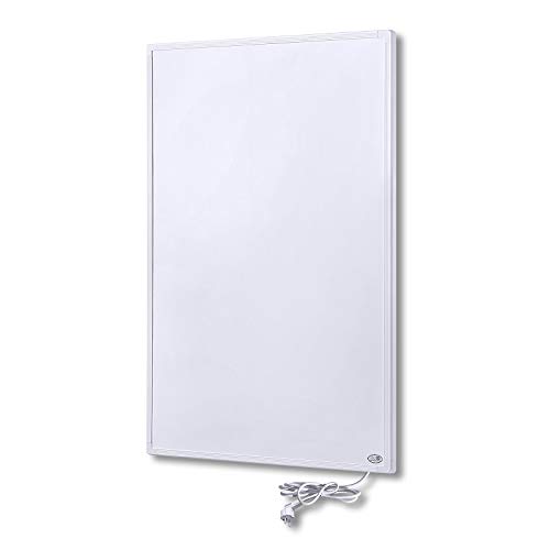 UISEBRT Infrarotheizung mit Thermostat 1000W Infrarot Heizung Wand Panel, Infrarotheizkörper mit Überhitzungsschutz Elektroheizung Steckdose Heizpaneel Weiß von UISEBRT