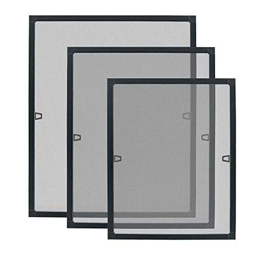 UISEBRT Insektenschutz Fenster - Fliegengitter mit Aluminium Rahmen - Mückengitter Fliegenschutz - Spannrahmen ohne Bohren - 80 × 100cm, Anthrazit UISEBRT Insektenschutz Fenster - Fliegengitter mit Aluminium Rahmen - Mückengitter Fliegenschutz - Spannrahmen ohne Bohren - 80 × 100cm, Anthrazit von UISEBRT