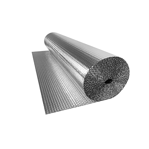 UISEBRT Isolierfolie Dämmfolie 1 x 10m Luftpolsterfolie Aluminium Thermofolie Heizkörper Reflexionsfolie 3-4mm Dicke Isolierungsfolie Wärmehaltung Wärmedämmung von UISEBRT