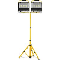 UISEBRT LED Baustrahler AKKU mit Stativ, 2 * 150W Kaltweiß LED Arbeitsscheinwerfer Fluter Wasserdicht IP65 für den Innen-und Außenbereich UISEBRT LED Baustrahler AKKU mit Stativ, 2 * 150W Kaltweiß LED Arbeitsscheinwerfer Fluter Wasserdicht IP65 für den Innen-und Außenbereich von UISEBRT