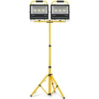 UISEBRT LED Baustrahler AKKU mit Stativ, 2 * 150W Warmweiß LED Arbeitsscheinwerfer Fluter Wasserdicht IP65 für den Innen-und Außenbereich UISEBRT LED Baustrahler AKKU mit Stativ, 2 * 150W Warmweiß LED Arbeitsscheinwerfer Fluter Wasserdicht IP65 für den Innen-und Außenbereich von UISEBRT