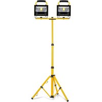 UISEBRT LED Baustrahler AKKU mit Stativ, 2 * 20W Kaltweiß LED Arbeitsscheinwerfer Fluter Wasserdicht IP65 für den Innen-und Außenbereich - Werkstatt, UISEBRT LED Baustrahler AKKU mit Stativ, 2 * 20W Kaltweiß LED Arbeitsscheinwerfer Fluter Wasserdicht IP65 für den Innen-und Außenbereich - Werkstatt, von UISEBRT