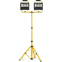 UISEBRT LED Baustrahler AKKU mit Stativ, 2 * 50W Warmweiß LED Arbeitsscheinwerfer Fluter Wasserdicht IP65 für den Innen-und Außenbereich - Werkstatt, UISEBRT LED Baustrahler AKKU mit Stativ, 2 * 50W Warmweiß LED Arbeitsscheinwerfer Fluter Wasserdicht IP65 für den Innen-und Außenbereich - Werkstatt, von UISEBRT