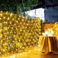 UISEBRT LED Lichternetz Lichterkette 3 x 2m Warmweiß Innen und Außen Dekoration für Weihnachten Hochzeit Party, mit 8 Leuchtmodi (3 x 2m, Warmweiß) von UISEBRT