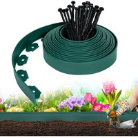 UISEBRT Rasenkante Kunstoff 10m - Flexible Lawn Edging mit 30 Erdanker Plastic Beeteinfassung Gartenzaun Beetumrandung Rasenbegrenzung Lawn Border von UISEBRT