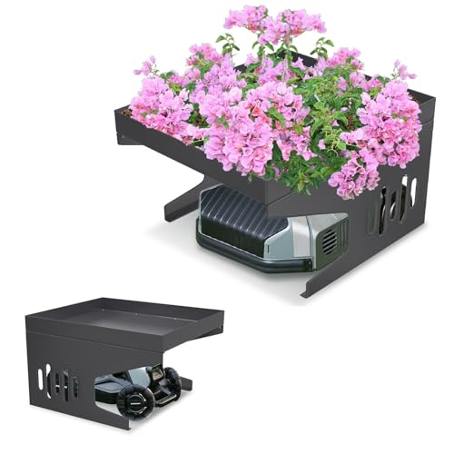 UISEBRT Rasenmäher-Roboter Garage aus Metall – Robuster Carport mit UV- & Staubschutz, 70x60x42,5 cm, geeignet für gängige Mähroboter-Modelle von UISEBRT