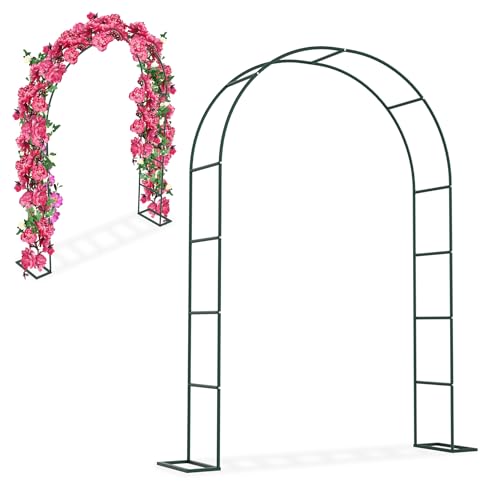 UISEBRT Rosenbogen aus Metall 192x38x240 cm, Rankhilfe für Kletterpflanzen, Hochzeit, Garten, Terrasse, Torbogen Hochzeitsbogen Gartenbogen Pulverbeschichtet in Grün Wetterfest UISEBRT Rosenbogen aus Metall 192x38x240 cm, Rankhilfe für Kletterpflanzen, Hochzeit, Garten, Terrasse, Torbogen Hochzeitsbogen Gartenbogen Pulverbeschichtet in Grün Wetterfest von UISEBRT