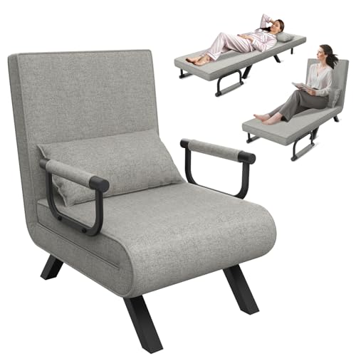 UISEBRT Schlafsofa 3 in 1 Hellgrau | Gästebett Klappbar | Schlafsessel Loungesessel mit Bettfunktion | für Wohnzimmer, Schlafzimmer, Balkon | bis 150 kg Belastbar UISEBRT Schlafsofa 3 in 1 Hellgrau | Gästebett Klappbar | Schlafsessel Loungesessel mit Bettfunktion | für Wohnzimmer, Schlafzimmer, Balkon | bis 150 kg Belastbar von UISEBRT