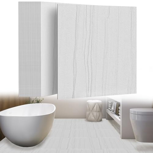 UISEBRT Selbstklebend Bodenfliesen 27 Stück 2,51m² PVC Bodenbelag Vinylboden Betonoptik Klebefliesen Meterware Fliesenoptik für Küche Bad Flur Wohnbereich 30×30cm 【Modell D】 von UISEBRT