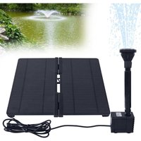 20W Solar Springbrunnen Falten Solar Teichpumpe mit Verstellbarem Ständer Solar Wasserpumpe mit 6 Fontänenstile Solarbrunnen für Garten, Teich, diy von UISEBRT