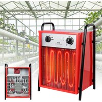 Uisebrt - Heizlüfter Elektroheizung 9KW 400V - Bauheizer Elektroheizer Heizstrahler Heizgeraet Heizgebläse mit Thermostat & 4 Heizstufen (9KW) von UISEBRT