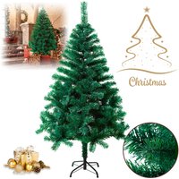 Künstlicher Weihnachtsbaum 210cm - Grün pvc Christbaum Dekobaum Tannenbaum mit Metallständer (Grün pvc, 210cm) - Uisebrt von UISEBRT