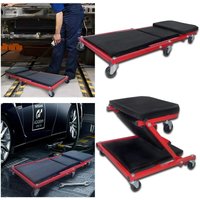 Werkstatt Rollbrett kfz 2 in 1 Werkstattliege Montageliege - Montagerollbrett Montageliege 360° Lenkrollen bis 150 kg - Uisebrt von UISEBRT