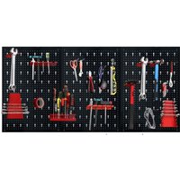 Werkzeugwand Lochwand Werkzeuglochwand metall Dreiteilige mit 17 teilge Hakenset, Kann in Werkstatt Wandregal Werkbank - Uisebrt Werkzeugwand Lochwand Werkzeuglochwand metall Dreiteilige mit 17 teilge Hakenset, Kann in Werkstatt Wandregal Werkbank - Uisebrt von UISEBRT