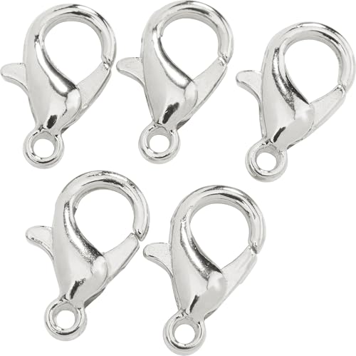 Karabinerverschluss 12mm 5Stk. Schmuckverschluss Versilbert von UIT