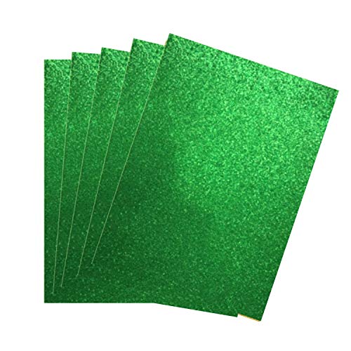 UIT 5 Bögen Glitzer-Moosgummi Farbe (grün) von UIT