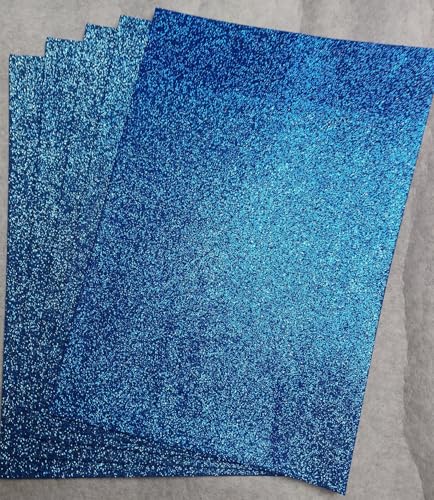 UIT 5 Bögen Glitzer-Moosgummi Farbe (blau) von UIT
