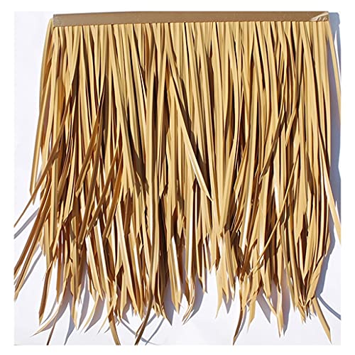 UIUKDWUC Künstliche Simulation Thatch Fliese Fake Thatch Kunststoff Thatch Pe PVC Thatch Durable Flame Retardant Fake Stroh Harz Fliese,2pcs (Farbe:Gelb)(15pcs) von UIUKDWUC