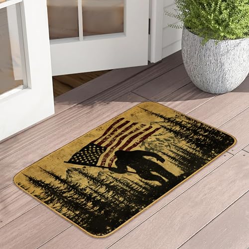 Bigfoot Fußmatte für drinnen und draußen, amerikanische Flagge, wasserdicht, flaches Profil, für alle Jahreszeiten, leicht zu reinigen, für Terrasse, Veranda, Eingang, 43,2 x 73,2 cm Bigfoot Fußmatte für drinnen und draußen, amerikanische Flagge, wasserdicht, flaches Profil, für alle Jahreszeiten, leicht zu reinigen, für Terrasse, Veranda, Eingang, 43,2 x 73,2 cm von UIUPRO