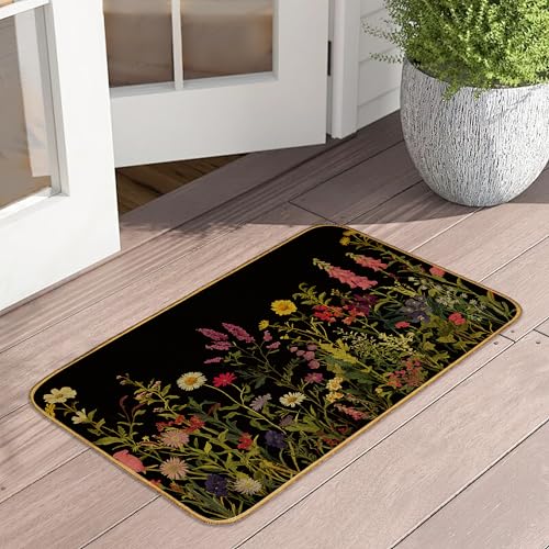 Fußmatte mit Wildblumen, waschbar, für die Veranda, für drinnen und draußen, für Bauernhaus, Eingang, Eingangsbereich, Terrasse Fußmatte mit Wildblumen, waschbar, für die Veranda, für drinnen und draußen, für Bauernhaus, Eingang, Eingangsbereich, Terrasse von UIUPRO