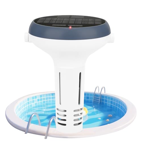 UIUZMAR pH und Chlor Messgerät Poolmonitor, 7-in-1 pH Salz EC TDS freies Chlor ORP und Thermometer Intelligenter für Schwimmbad, Schwimmender Solarbetriebener Chlormonitor von UIUZMAR