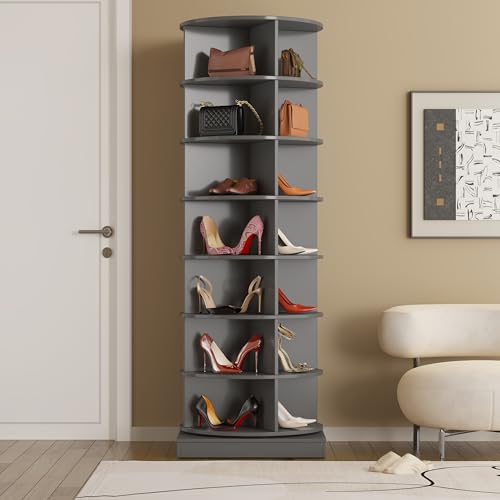 UIXENI 360 Degree Rotating Shoe Rack Storage Round Vertical Handbag Rotating Shoe Cabinet Organization UIXENI 360 Degree Rotating Shoe Rack Storage Round Vertical Handbag Rotating Shoe Cabinet Organization von UIXENI