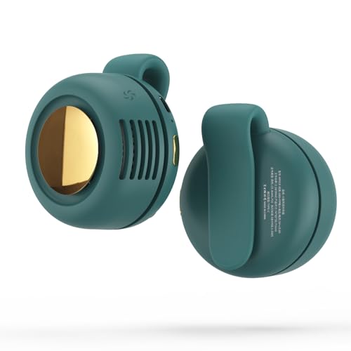 UIXENI Clip On Waist Fan, 3 Speeds Hands-Free Mini Bladeless Fan, Wearable Cooling Fans Rechargeable for Outdoor (green) von UIXENI