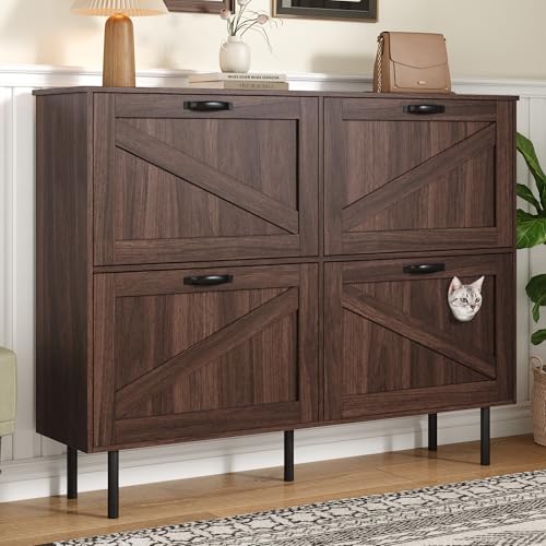 UIXENI Narrow Shoe Cabinet with 3 Flaps, Cat House with Storage, Hallway Entrance Shoe Rack Side Table UIXENI Narrow Shoe Cabinet with 3 Flaps, Cat House with Storage, Hallway Entrance Shoe Rack Side Table von UIXENI