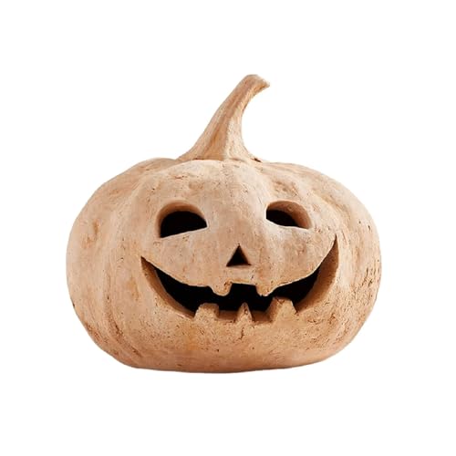 UIXENI Resin Pumpkin Lantern Halloween Decorations, Autumn Farmhouse Table Decorations (B) von UIXENI