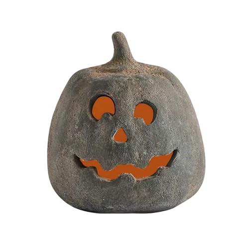 UIXENI Resin Pumpkin Lantern Halloween Decorations, Autumn Farmhouse Table Decorations (E) von UIXENI