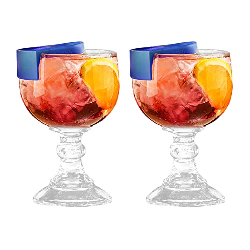 UIYIHIF Cocktailgläser 2er Set Champagnergläser mit Tassenschnalle, Kristallglas-Sets zum Trinken von Pina Coladas Cocktails vollmundiges Bier Saft Wasser von UIYIHIF