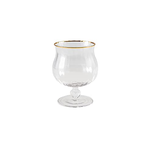 UIYIHIF Set mit 2 Cocktailgläsern, 210 ml Glas-Eisbecher, Mini-Dessertschalen mit Fuß, klare Milchshakes mit Fuß für Dessert, Eiscreme, Salat, Cocktail von UIYIHIF