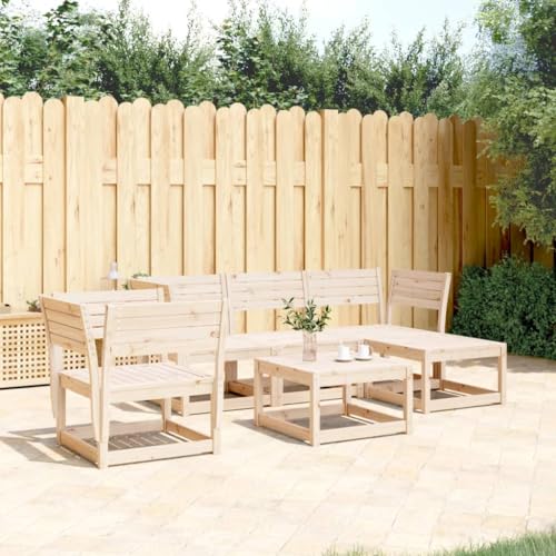 UJCHVHN 5-teiliges Garten-Lounge-Set Massivholz Kiefer Outdoor Sets von UJCHVHN