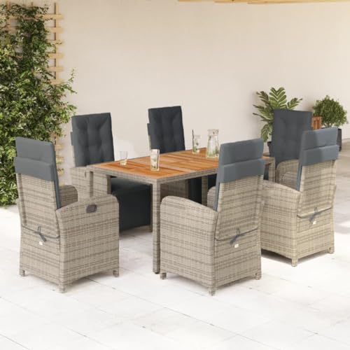 UJCHVHN 7-teiliges Garten-Esszimmer-Set mit Kissen, Poly-Rattan, Outdoor-Möbel-Sets UJCHVHN 7-teiliges Garten-Esszimmer-Set mit Kissen, Poly-Rattan, Outdoor-Möbel-Sets von UJCHVHN