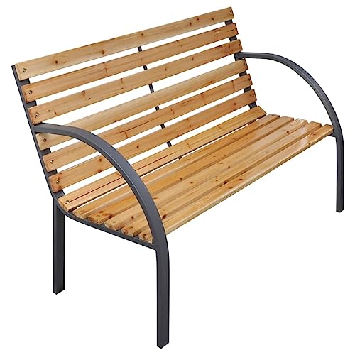 UJCHVHN ARTIKEL-Gartenbank 112 cm Massivholz Tanne Outdoor Sitzbank Outdoor Bänke von UJCHVHN