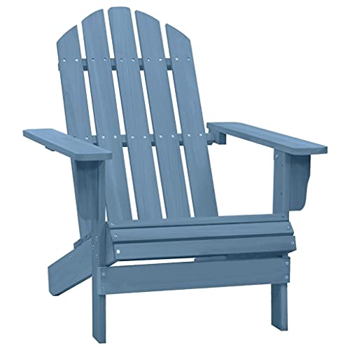 UJCHVHN Adirondack Gartenstuhl, massives Tannenholz, blau, Outdoor-Sitzgelegenheit, Outdoor-Stühle von UJCHVHN