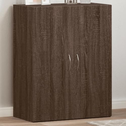 UJCHVHN Aktenschrank, Braun Eiche, 60 x 32 x 77,5 cm, Holzwerkstoff, Schränke & Aufbewahrung, Aktenschränke von UJCHVHN