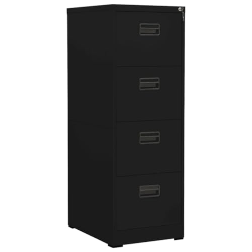 UJCHVHN Aktenschrank schwarz 46x62x133cm Stahlschränke & Aufbewahrungsschränke Aktenschränke von UJCHVHN