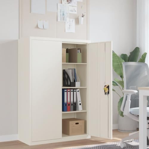 UJCHVHN Aktenschrank weiß 90x40x140 cm Stahlschränke & Aufbewahrungsschränke Aktenschränke von UJCHVHN